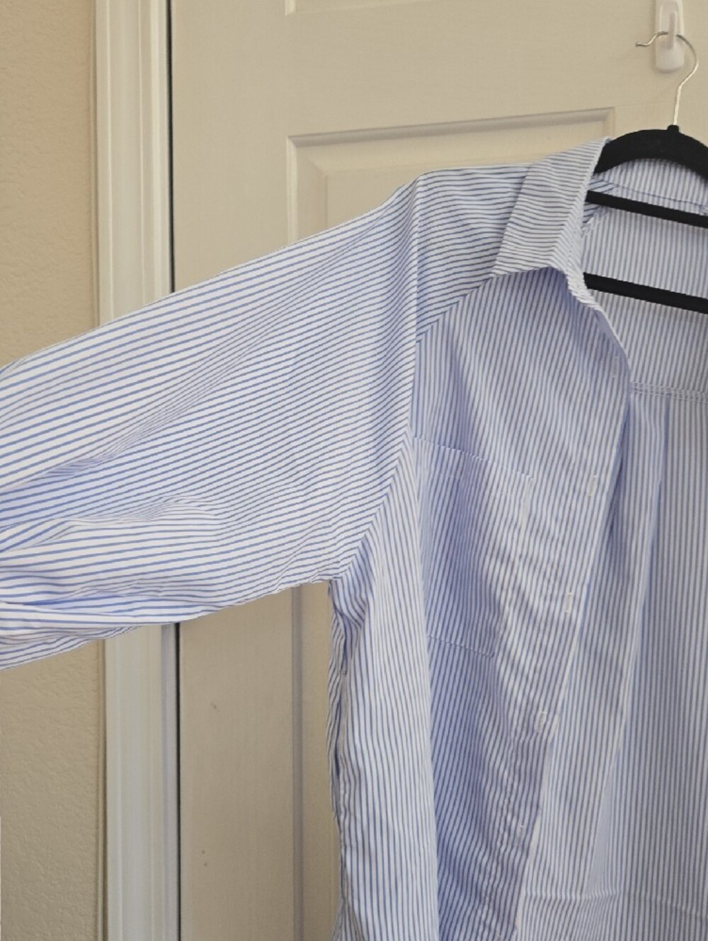 Blue Pinstripe Button-Down Shirt - Picture 3 of 9